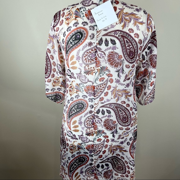 🌟SOLD American Eagle Outfitters kimono duster 3/$25 sheer PAISLEY BoHo FLORAL L - Picture 13 of 14
